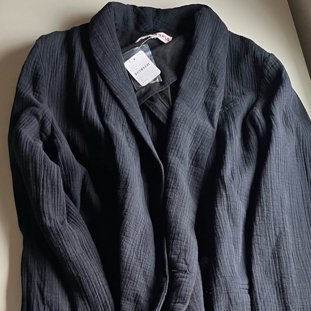 Free People: Black Beckett Blazer